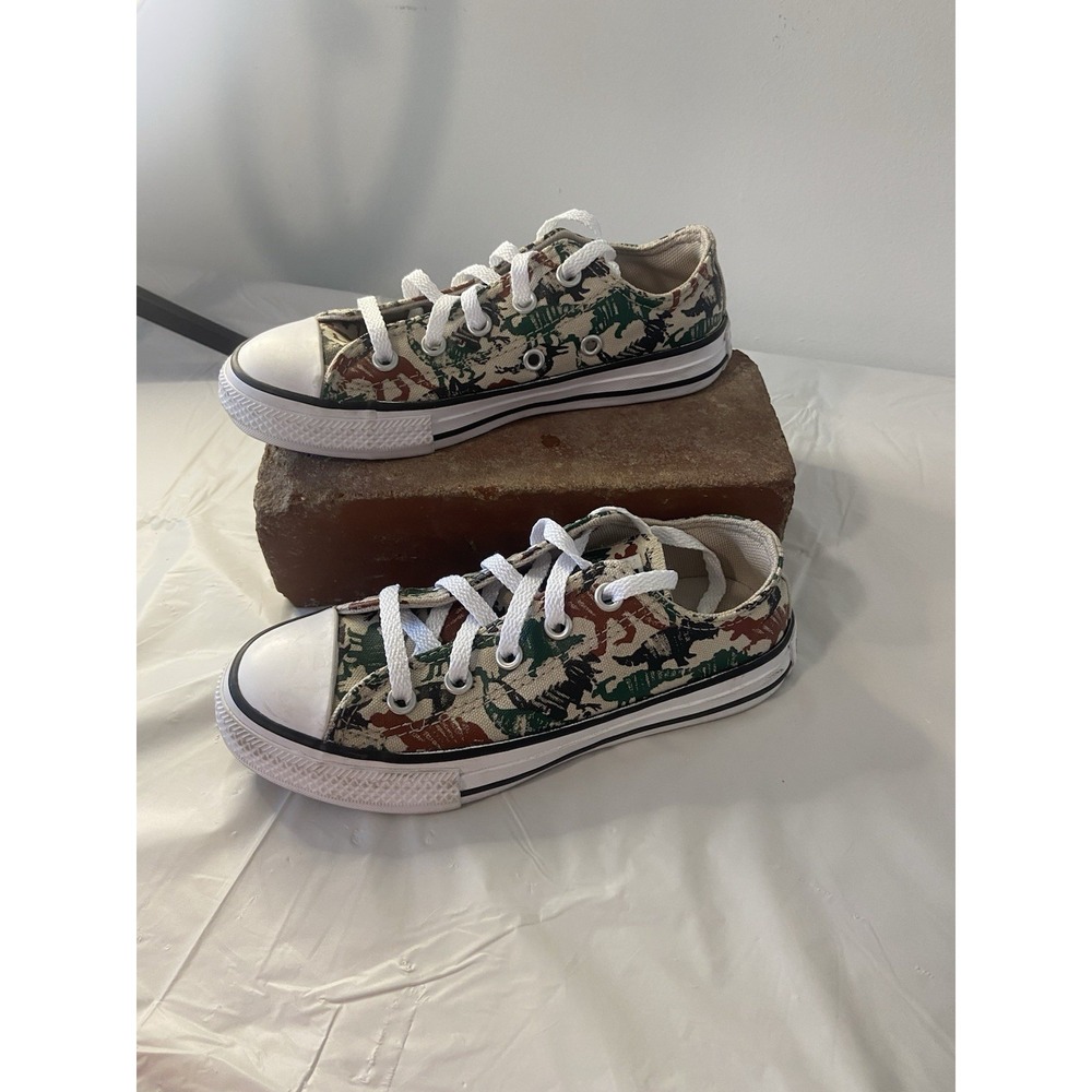 Unisex Converse All*Star Camo Dinosaur Low Top Tennis‎ Shoes-Size Children's 12